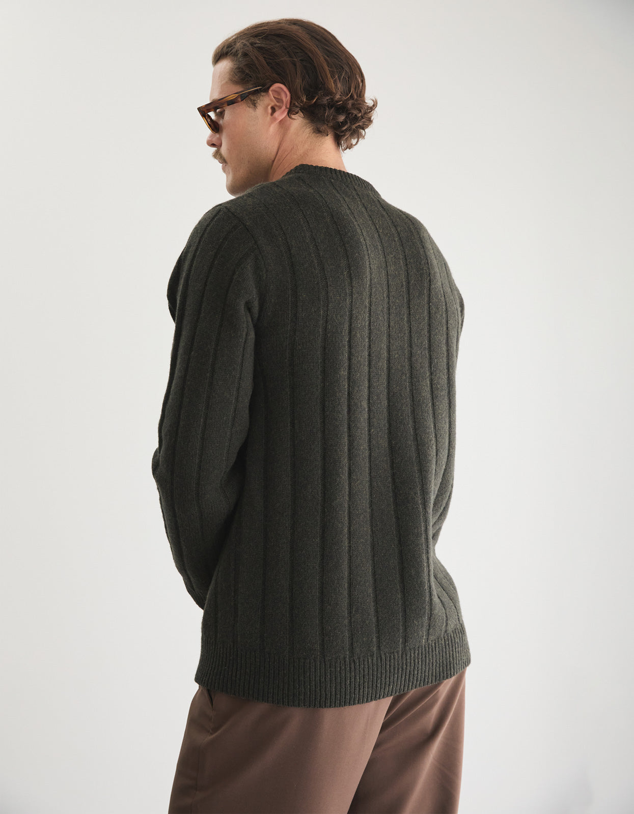 Leroy Crew Knit - Forest Green