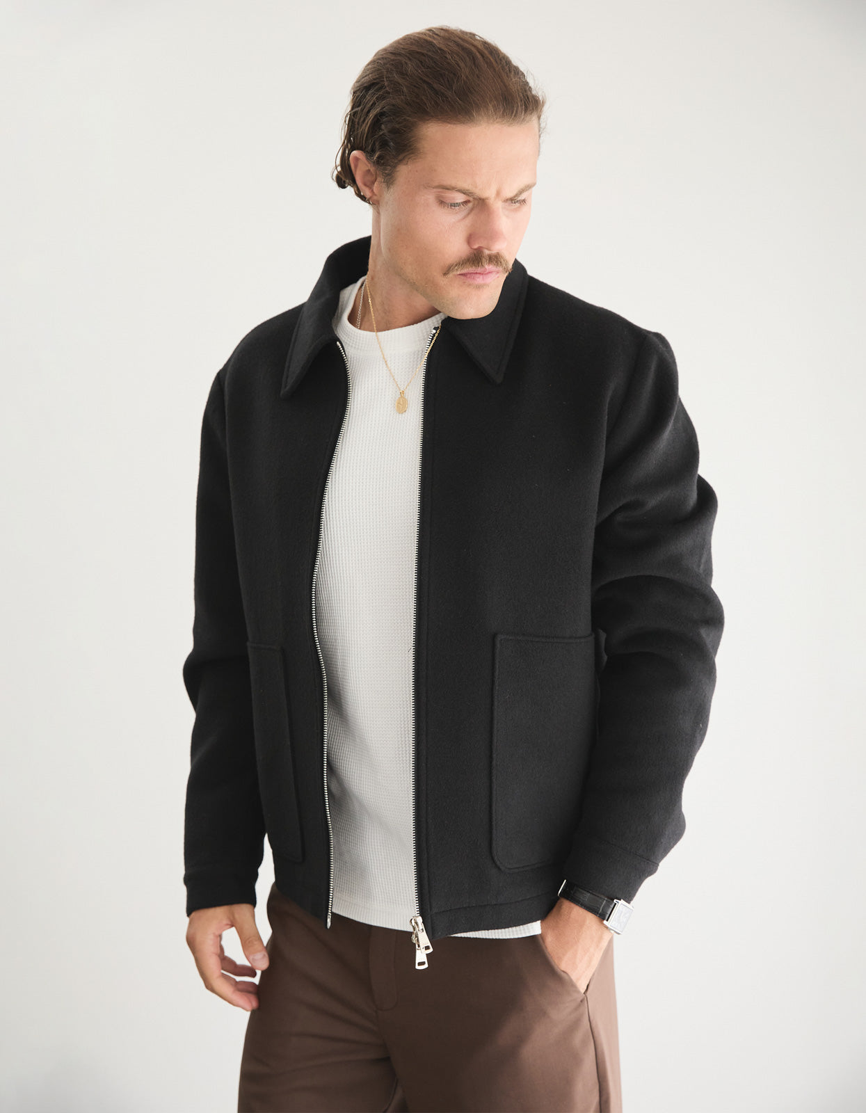 Lombardy Zip Jacket - Black