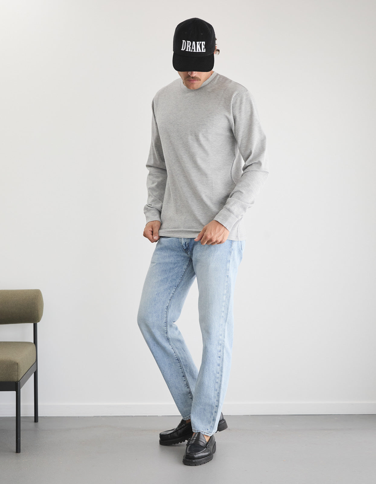 Prescott Waffle - Grey Marle