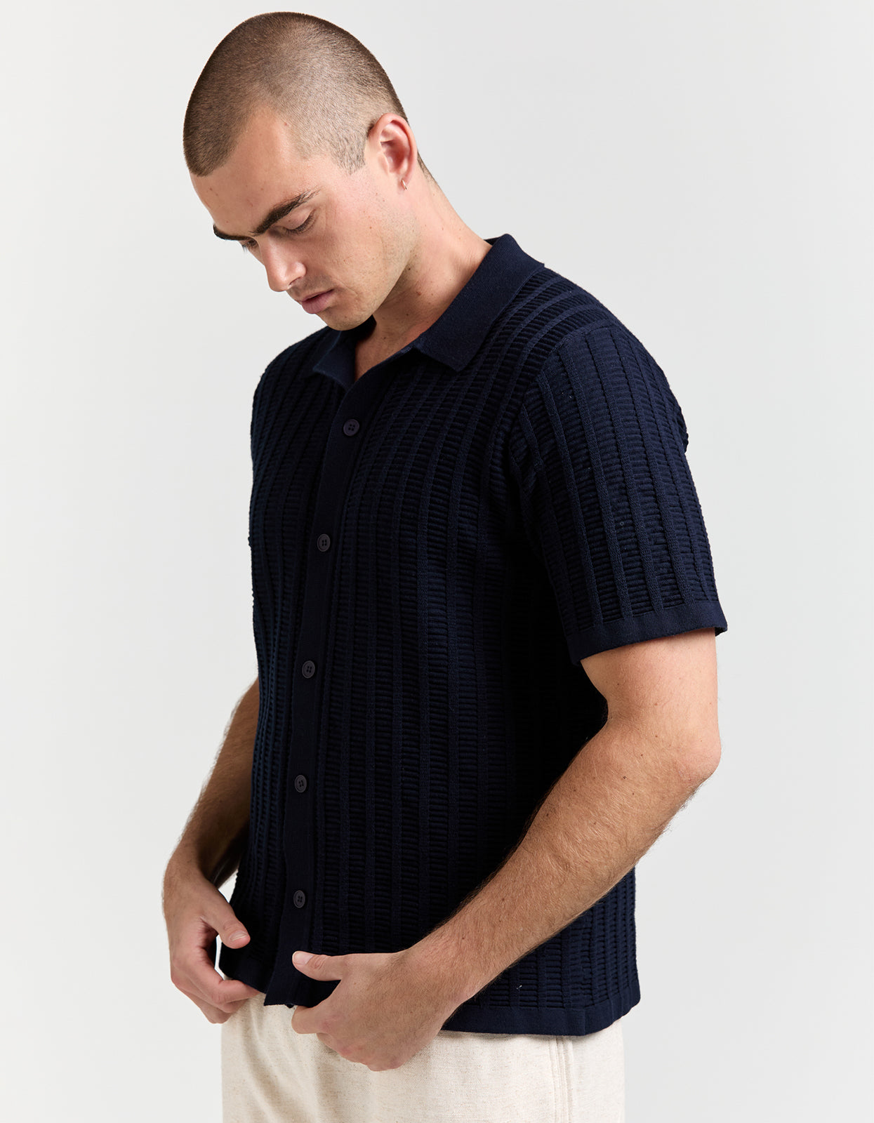 Aloha Knit Shirt - Navy