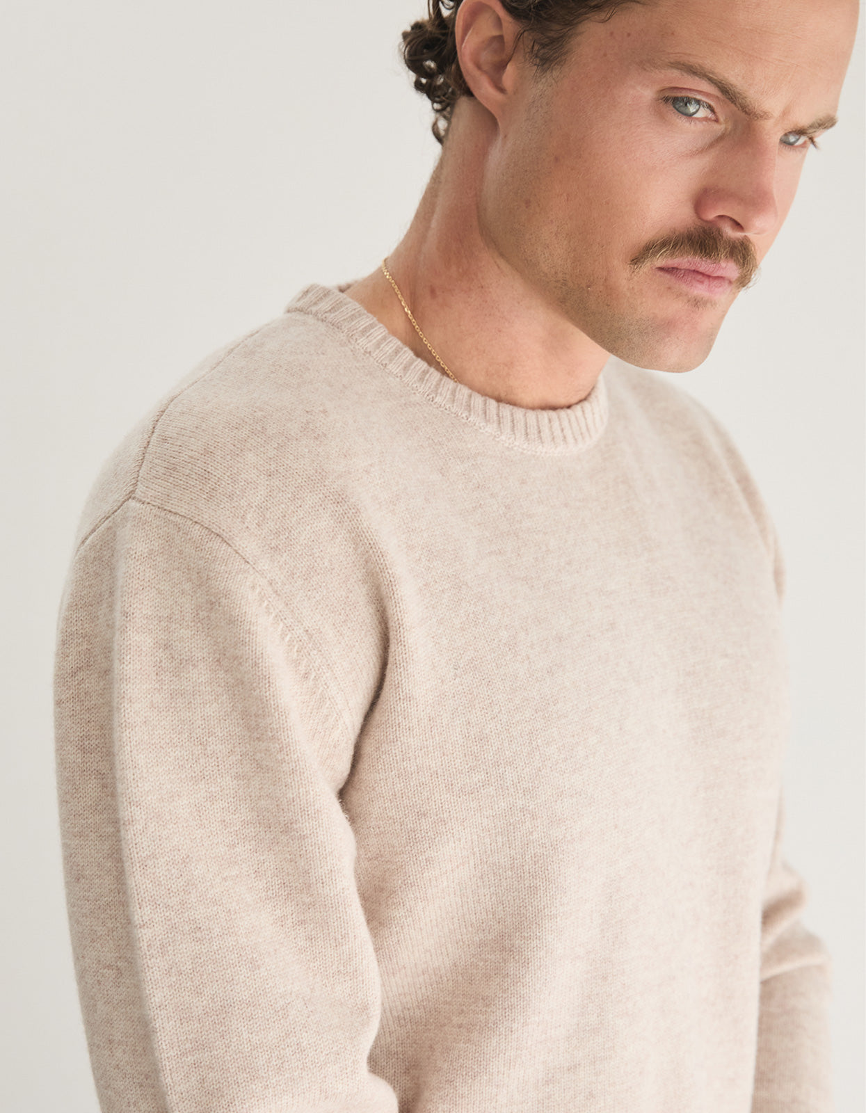 Shoal Wool Knit Crew - Oatmeal