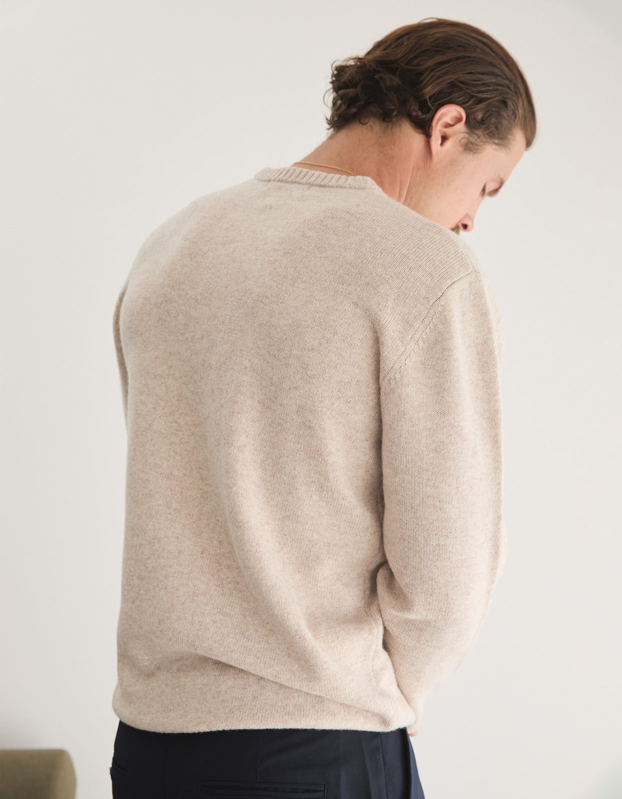 Shoal Wool Knit Crew - Oatmeal