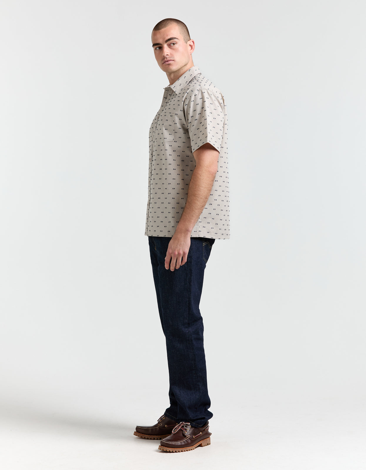 Alto Shirt - Oat/Navy