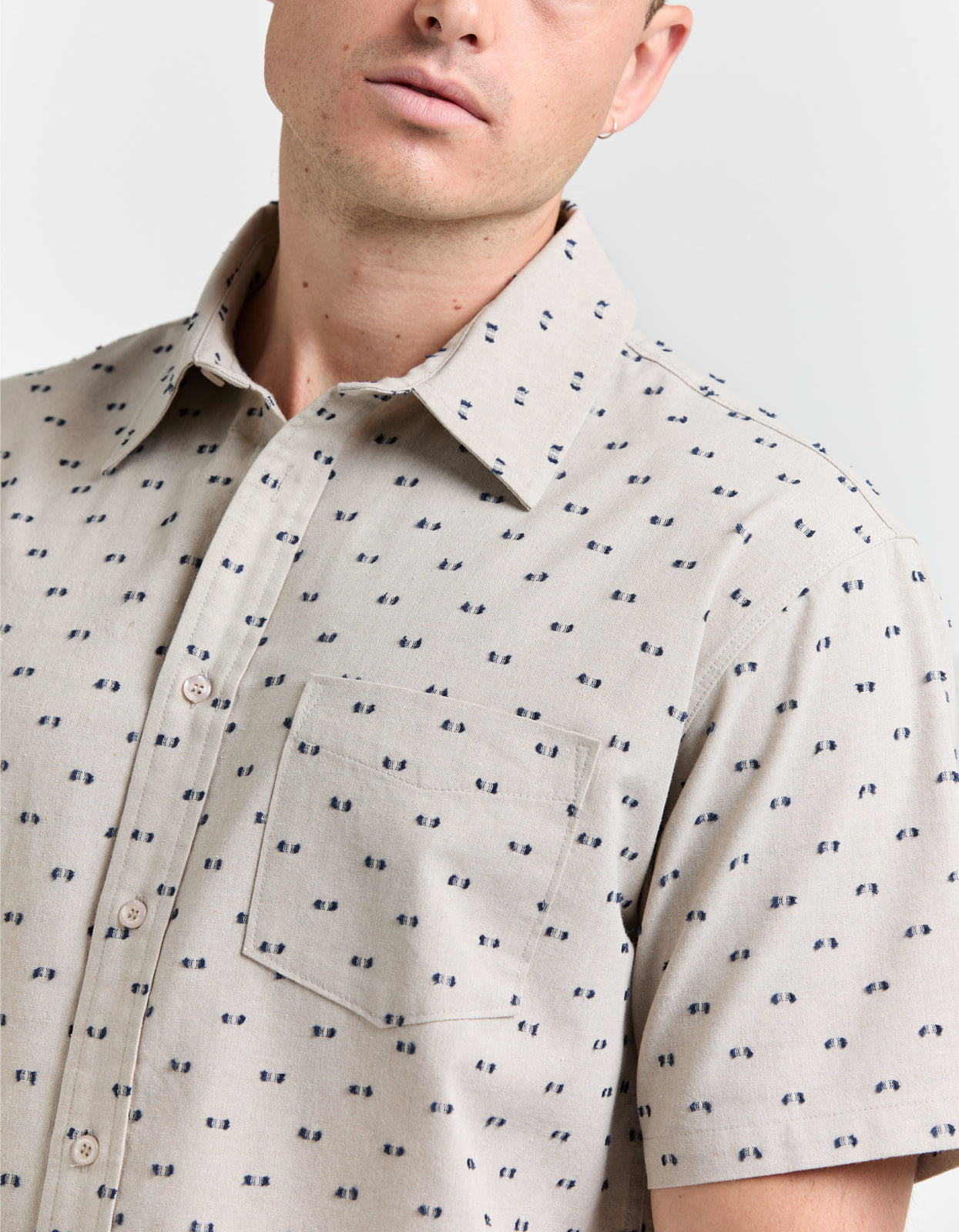 Alto Shirt - Oat/Navy