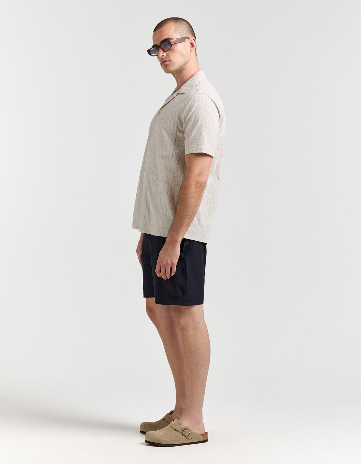 Irving Shirt - Oat/Blue