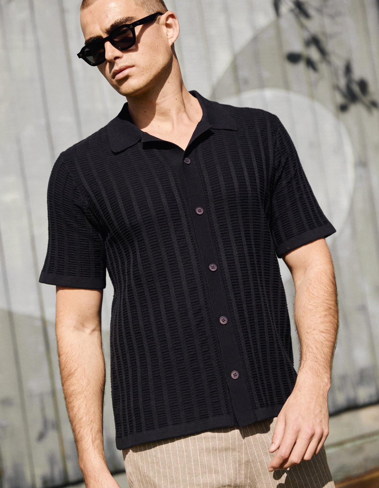 Aloha Knit Shirt - Navy