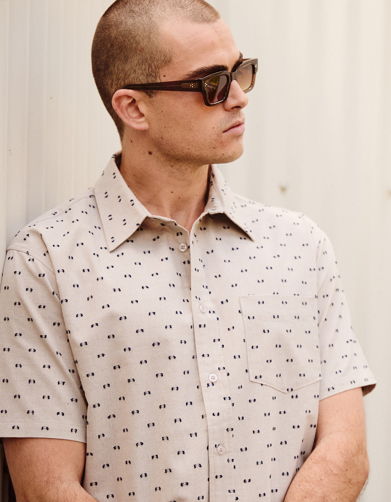 Alto Shirt - Oat/Navy