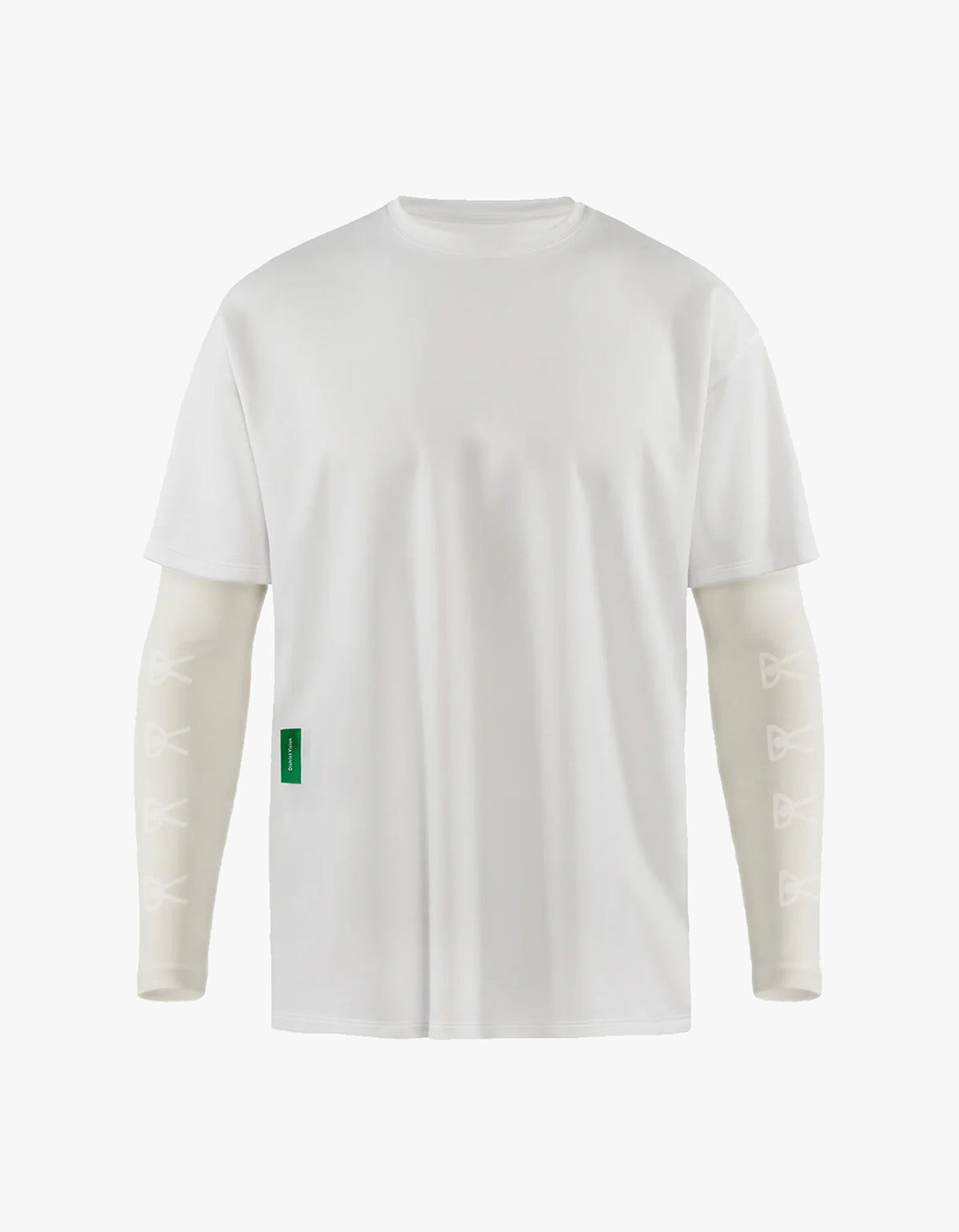 Compression Boxy Training Tee - Lunar White/White