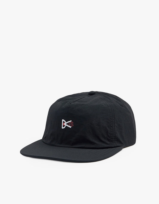 Paneled Nylon Hat - Black