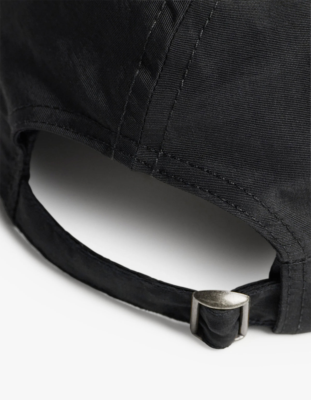 Paneled Nylon Hat - Black