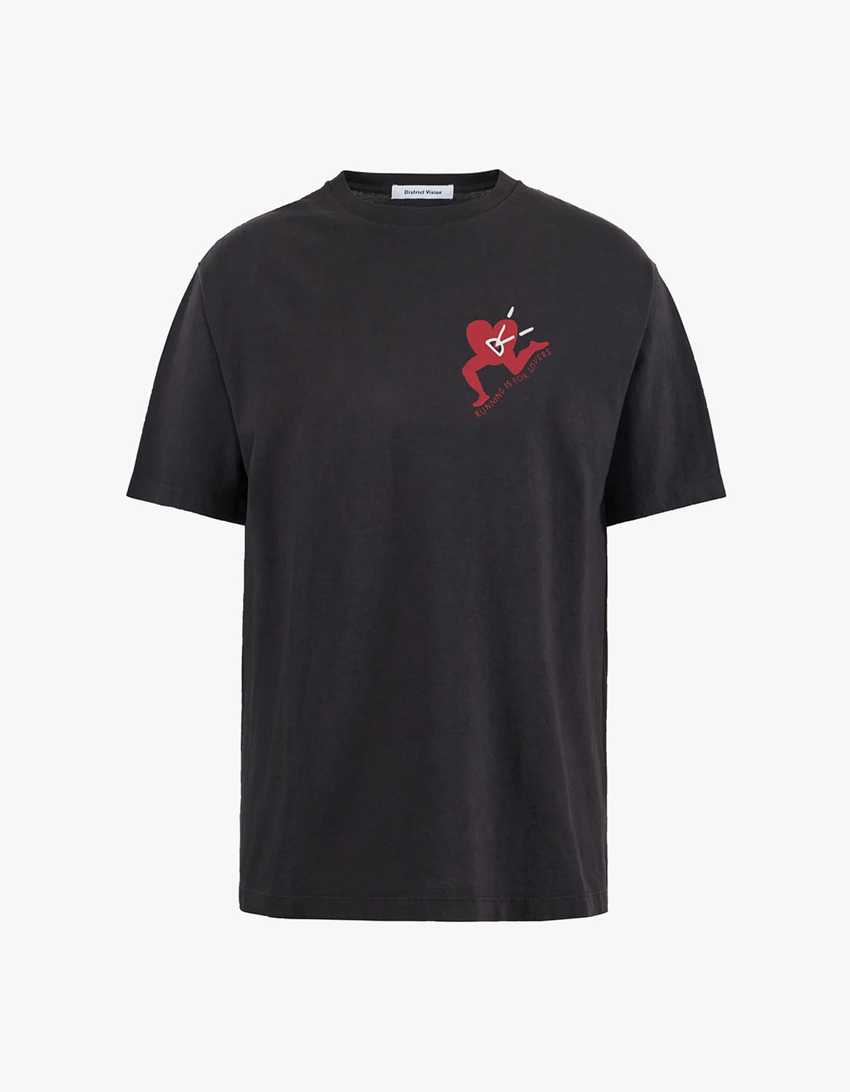 California Cotton Tee - Run With Heart Vintage Black