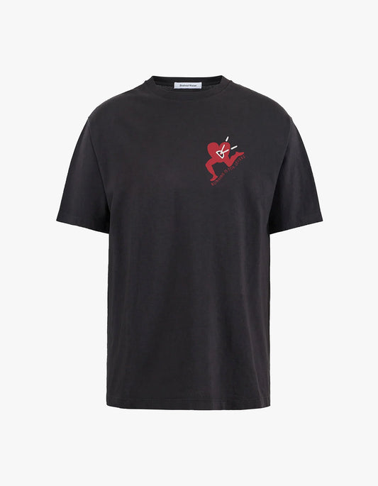 California Cotton Tee - Run With Heart Vintage Black