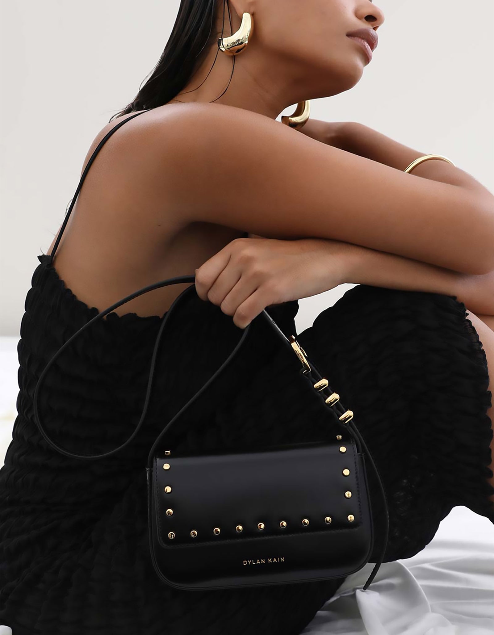 Studded Black Crossbody Clutch Bag Victoria's Secret Purse Tassel Gold  Saddle for sale online | eBay