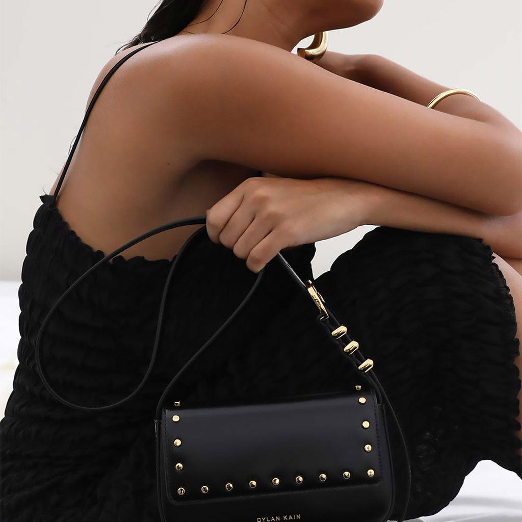 Superette | The Delilah Studded Bag - Warm Gold/Black