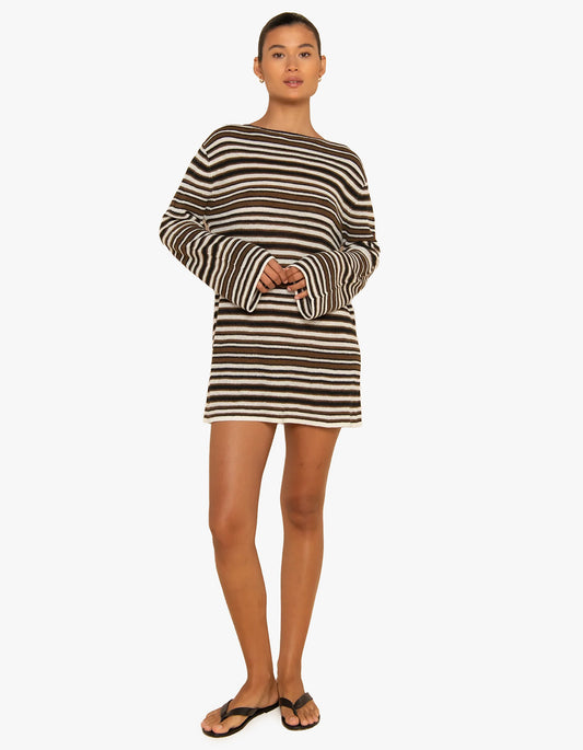 Aura Mini Dress - Desert Stripe