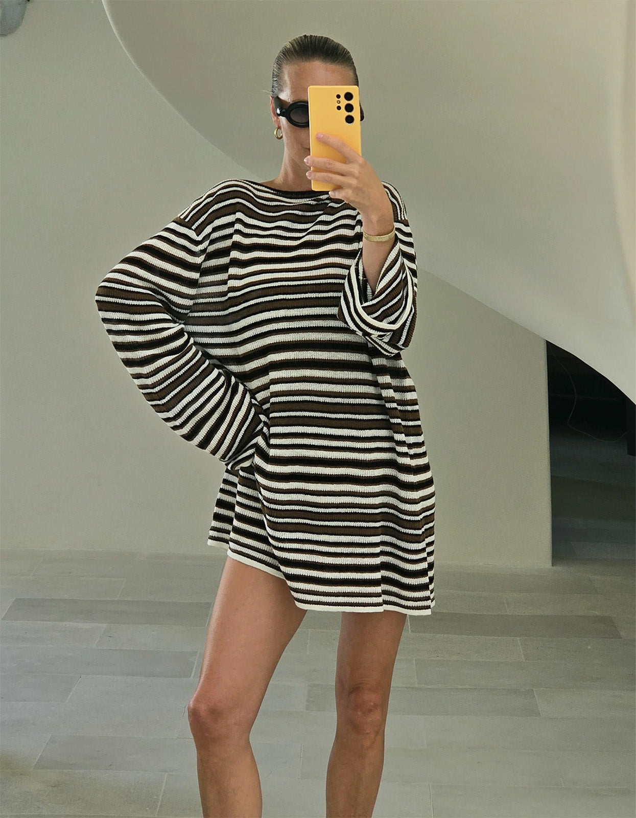 Aura Mini Dress - Desert Stripe
