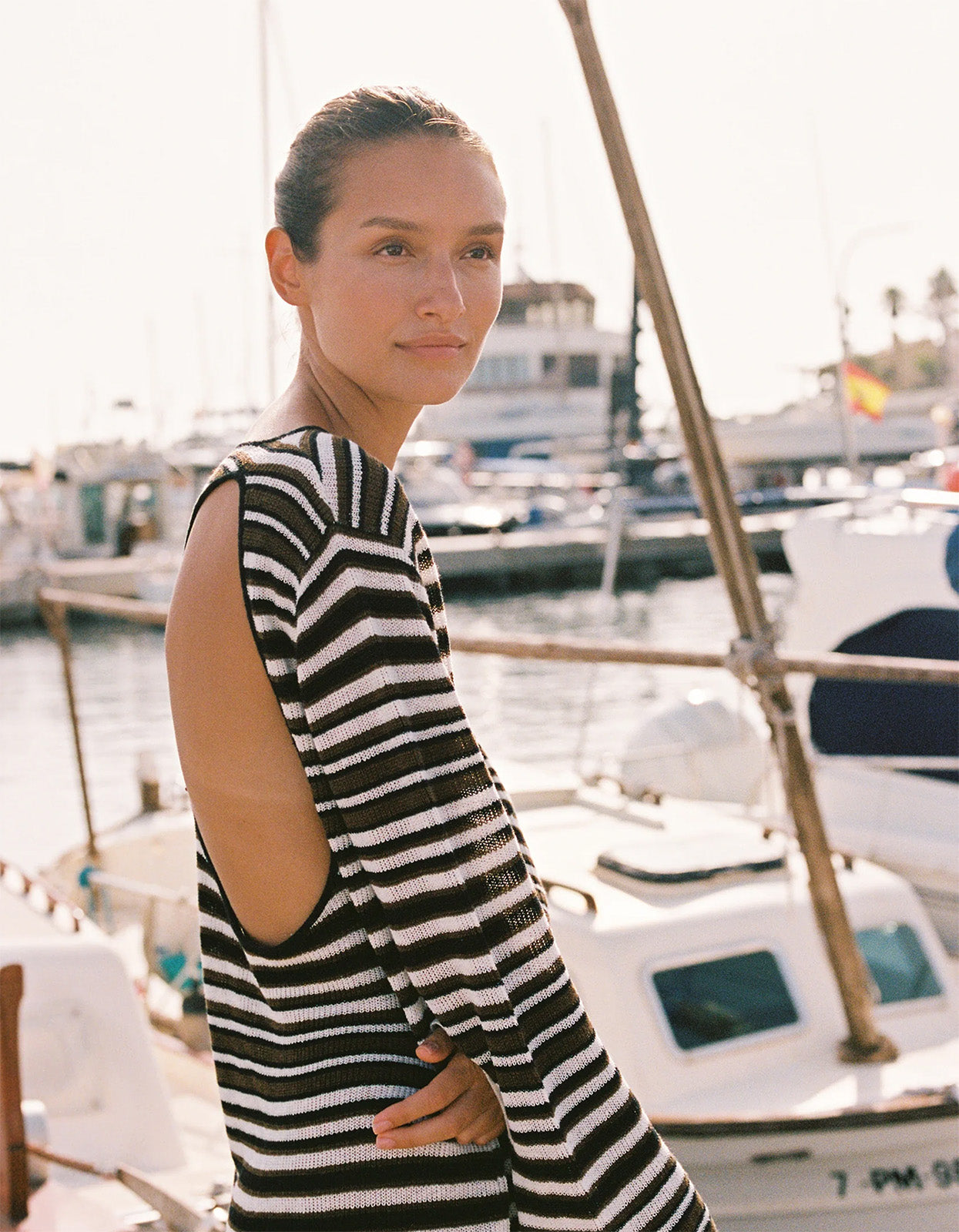 Aura Mini Dress - Desert Stripe