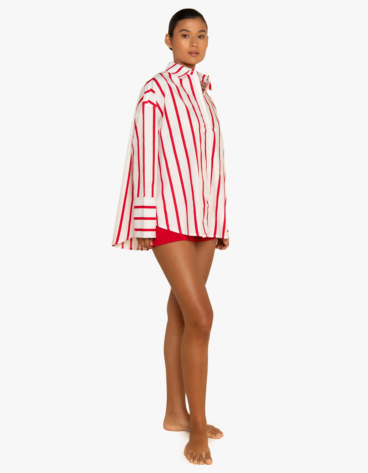 Rivierie Shirt - Red/White Stripe