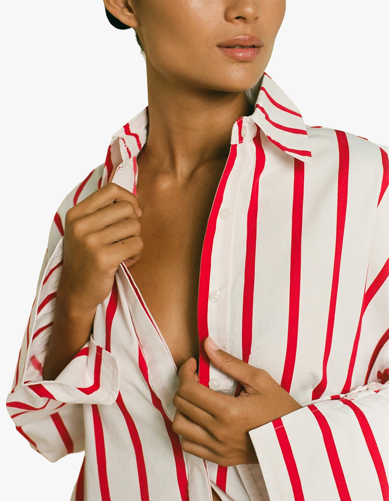 Rivierie Shirt - Red/White Stripe