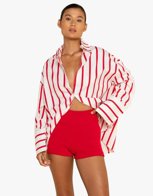 Rivierie Shirt - Red/White Stripe
