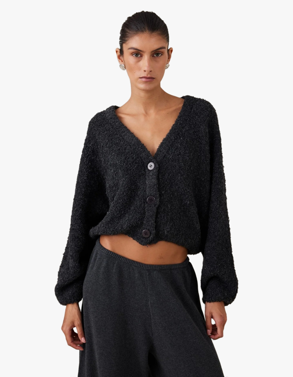 Drew Cardigan - Charcoal