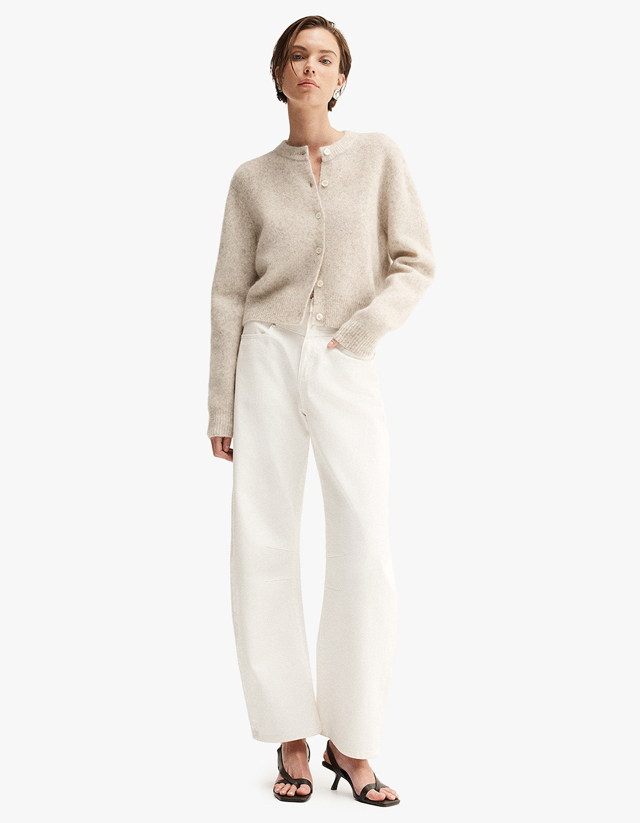 Abigail Knit Cardigan - Oat Marle