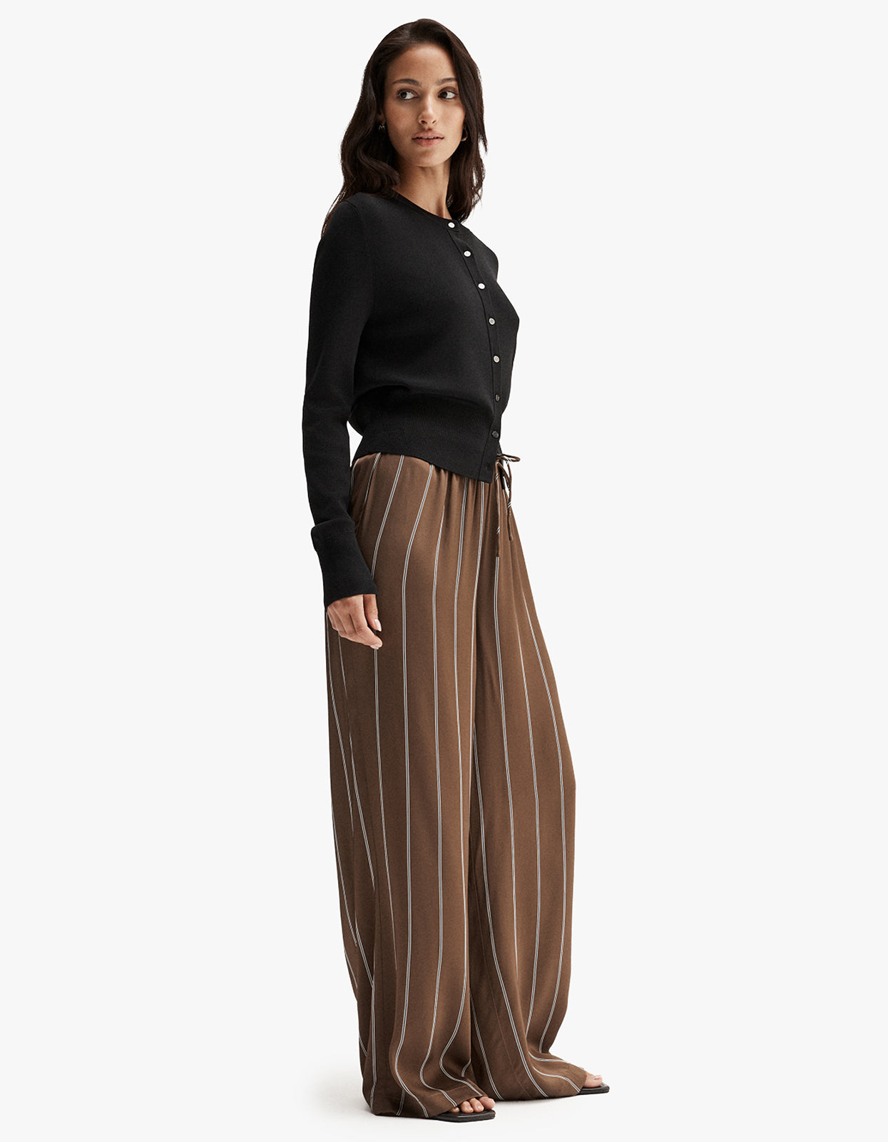 Petra Stripe Pant - Tan Stipe