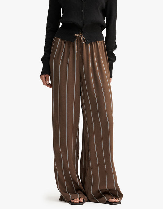 Petra Stripe Pant - Tan Stipe