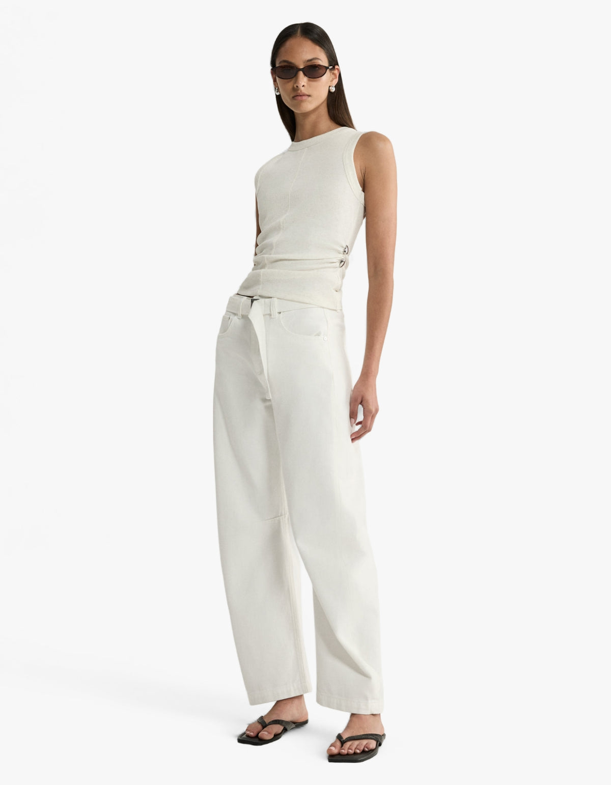Charlie Top - White Marle