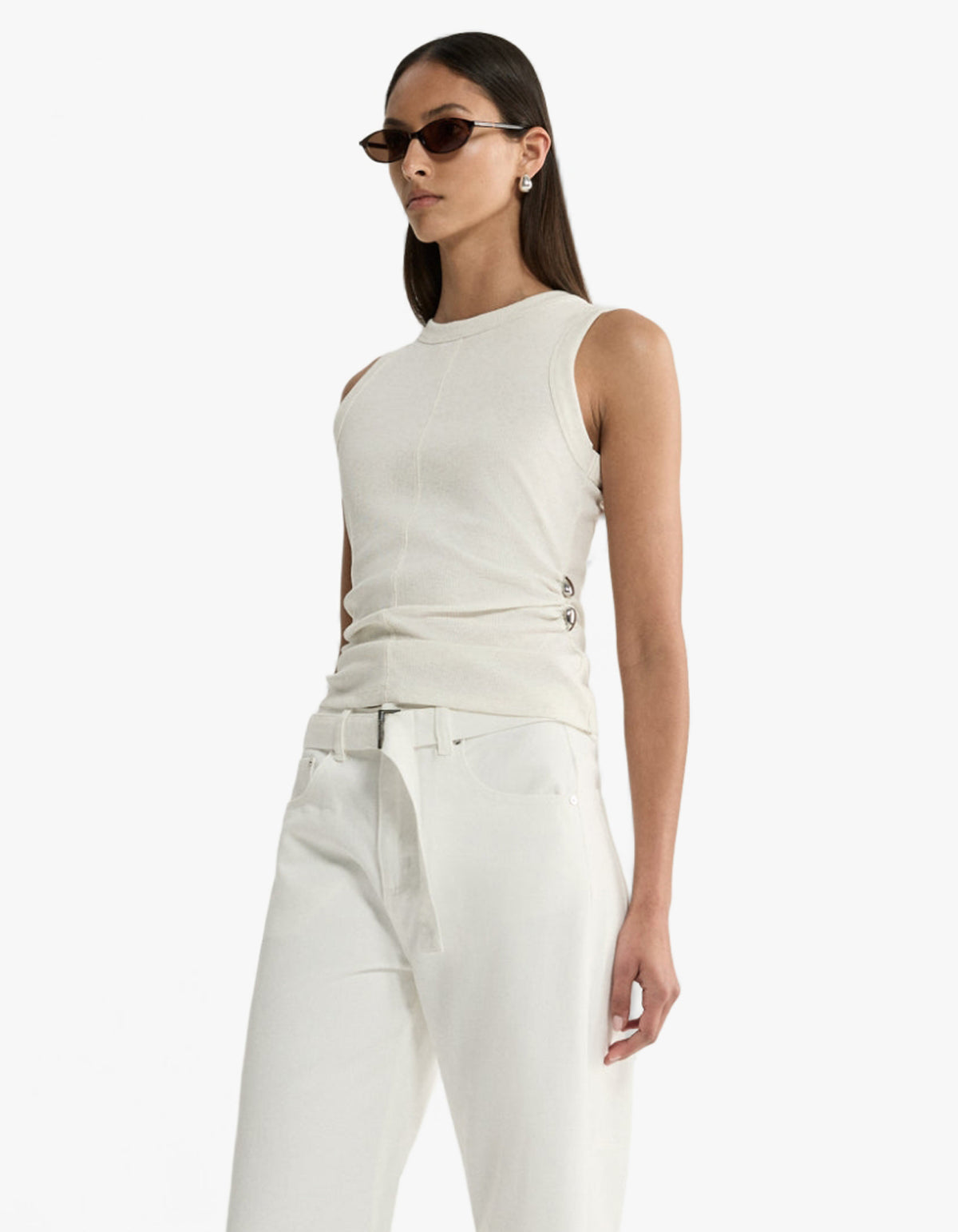 Charlie Top - White Marle