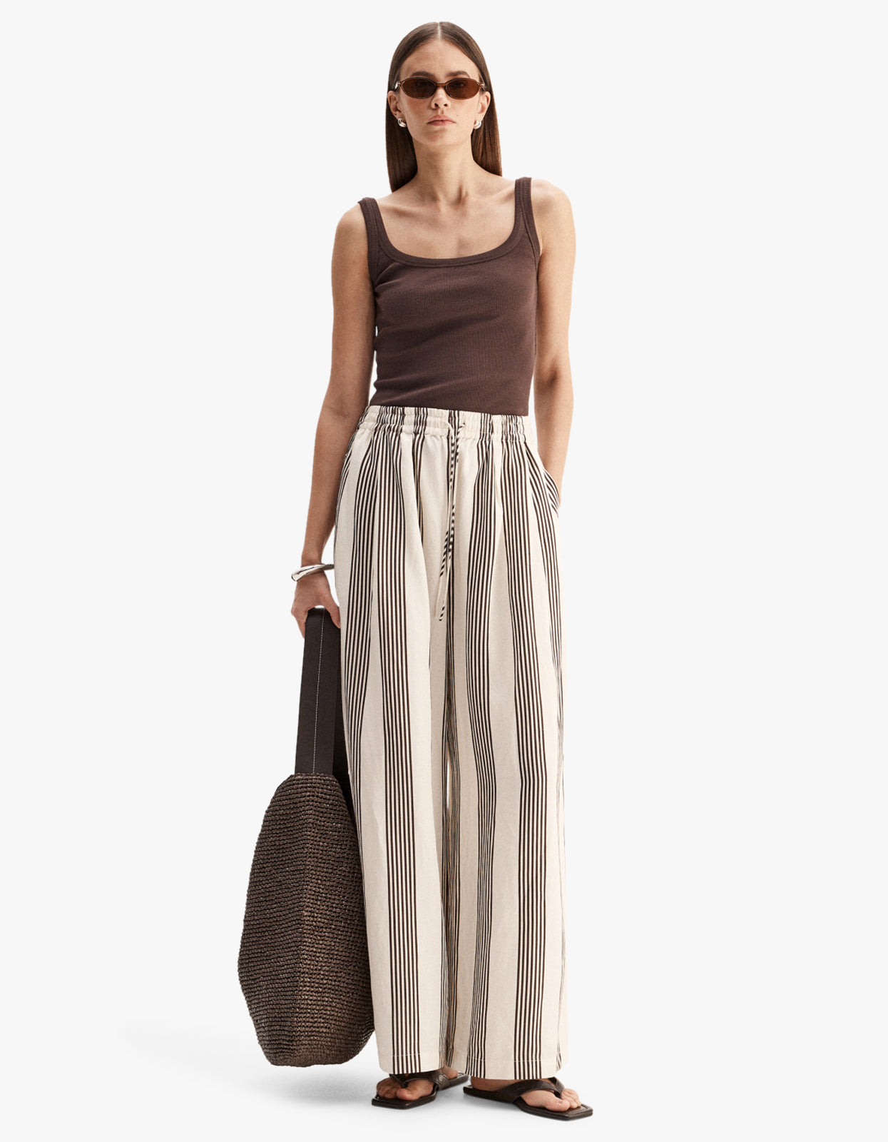 Milo Stripe Pant - Chocolate Stripe