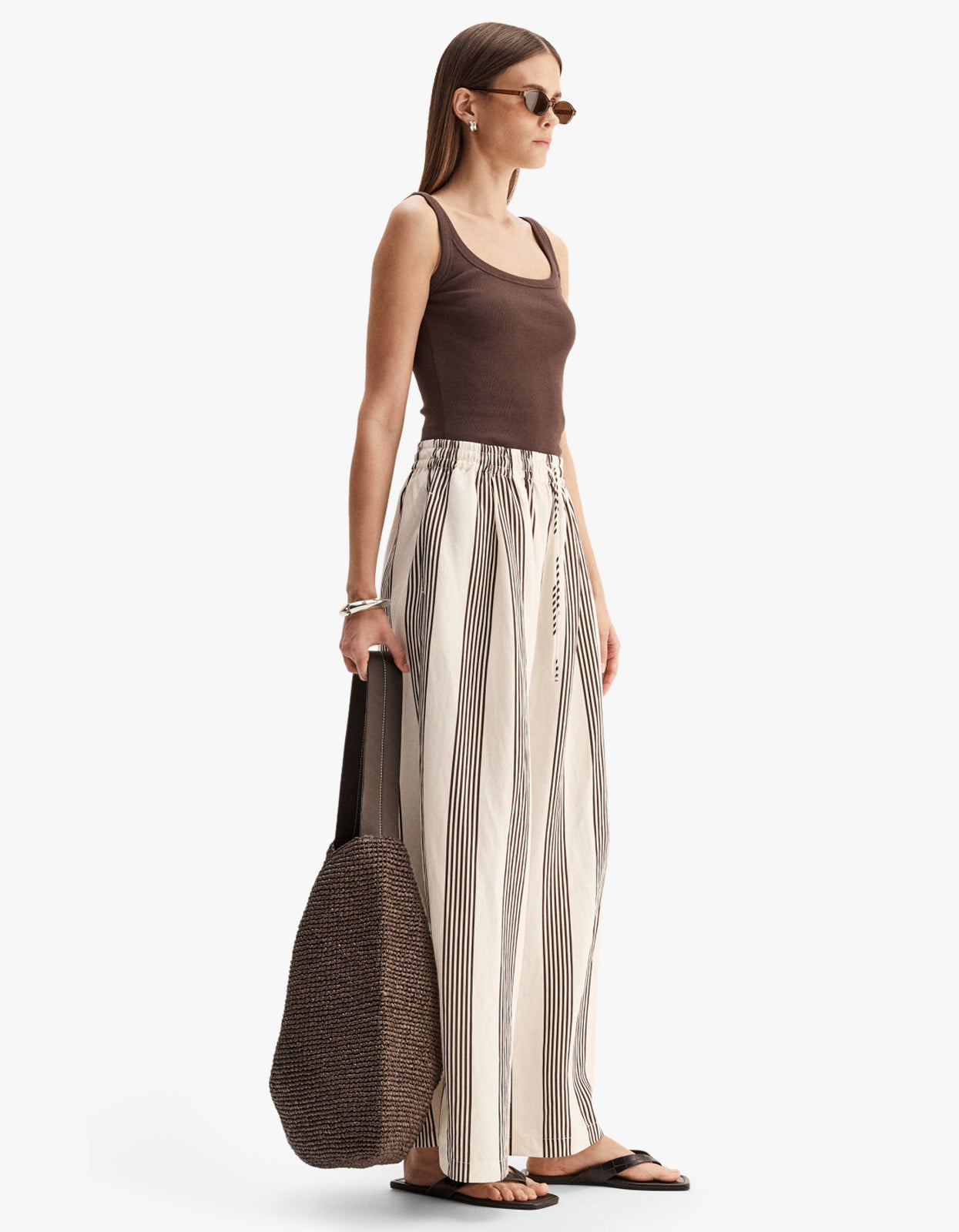 Milo Stripe Pant - Chocolate Stripe