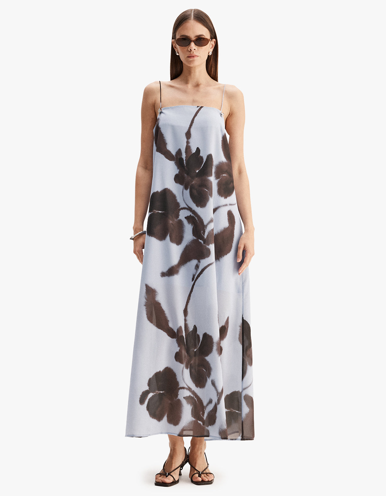 Monet Maxi Dress - Chocolate Floral Print