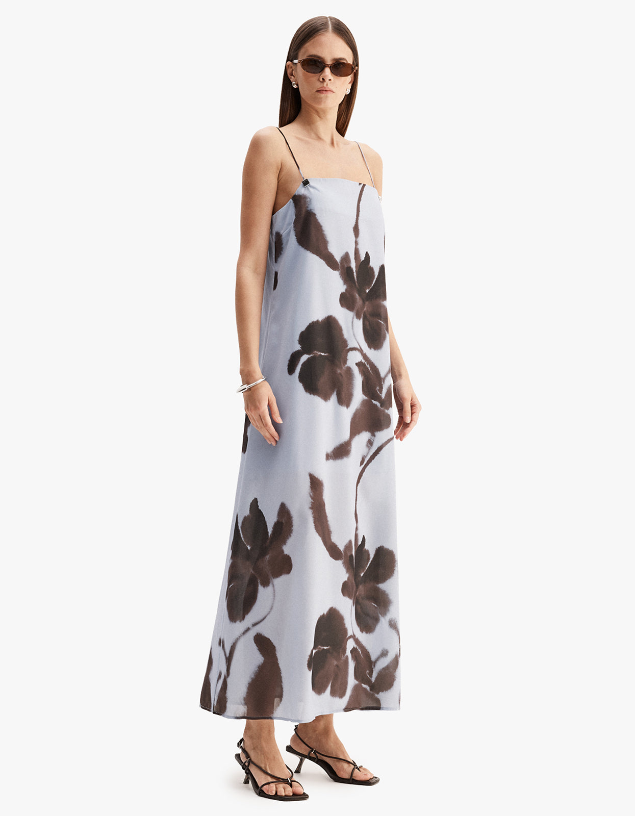 Monet Maxi Dress - Chocolate Floral Print