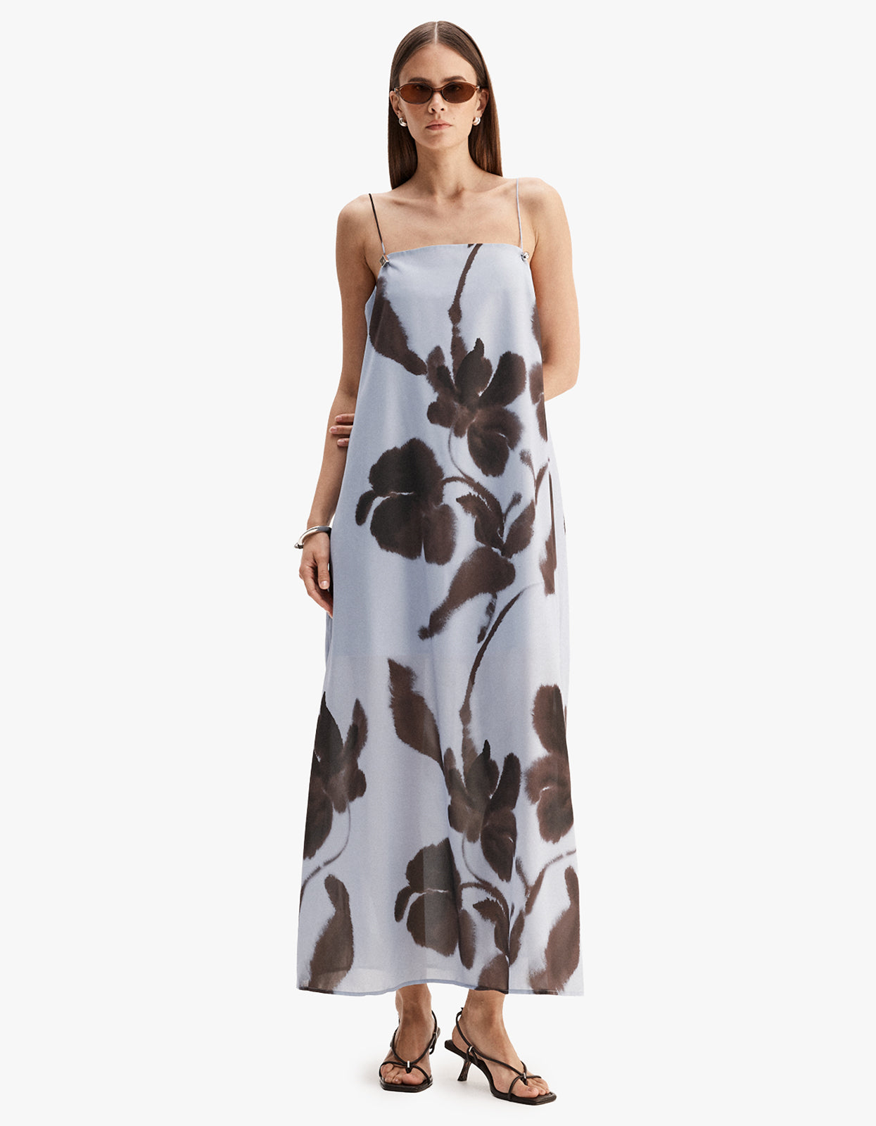 Monet Maxi Dress - Chocolate Floral Print