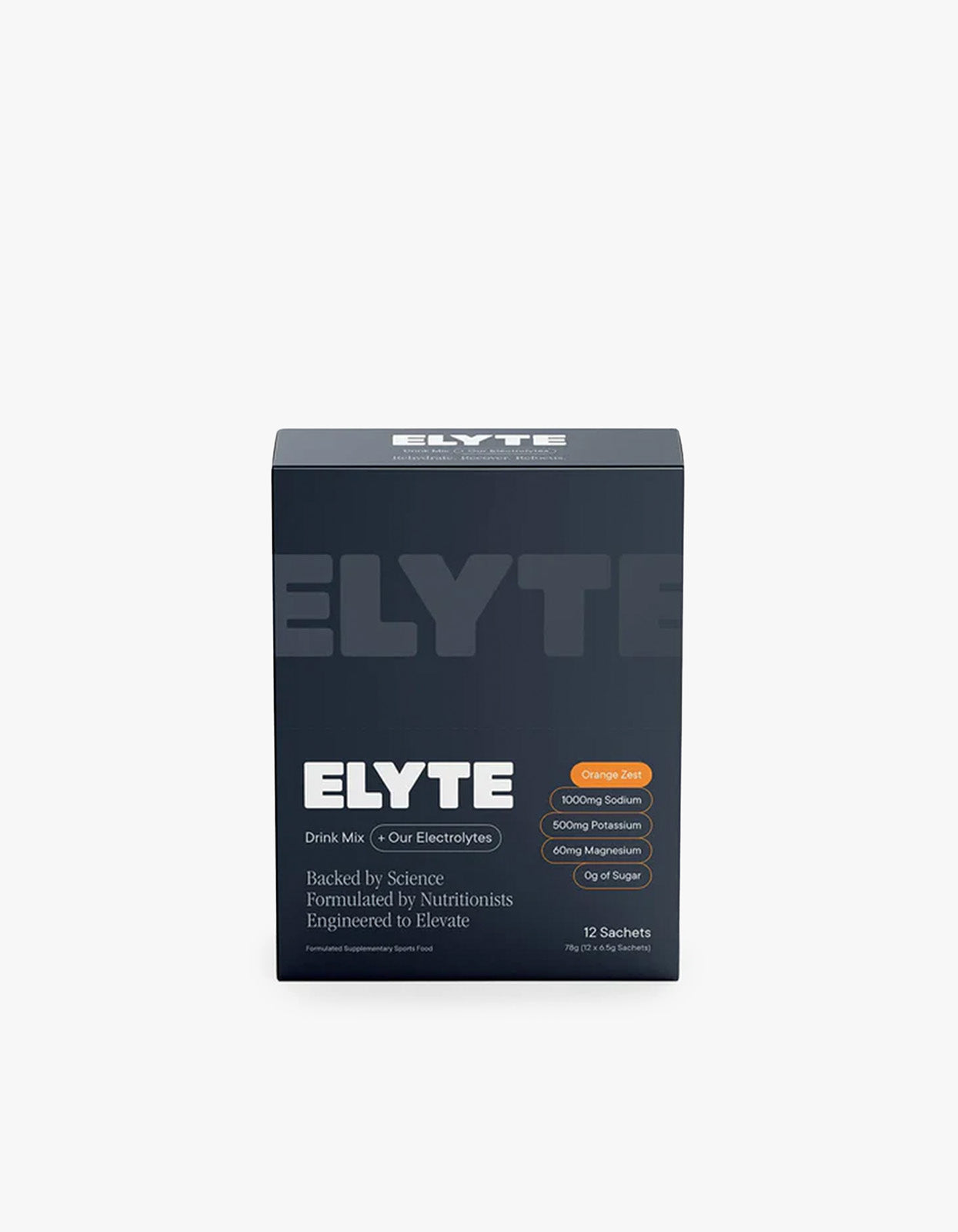 Orange Elyte Hydration Powder 12 Pack