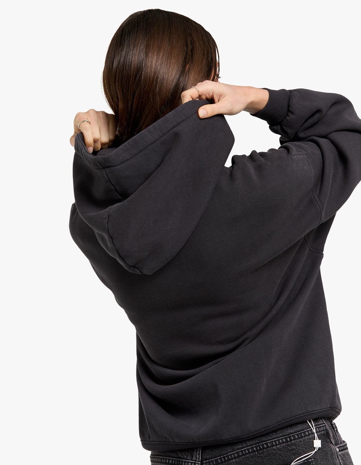 Flaming Rose Hoodie - Vintage Black