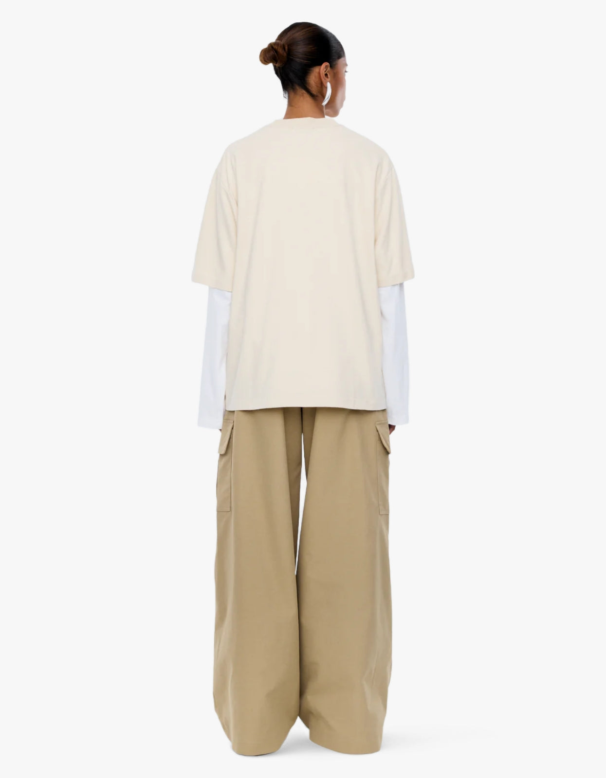 Pelly Collegiate Long Sleeve Tee - Ecru/Vintage White