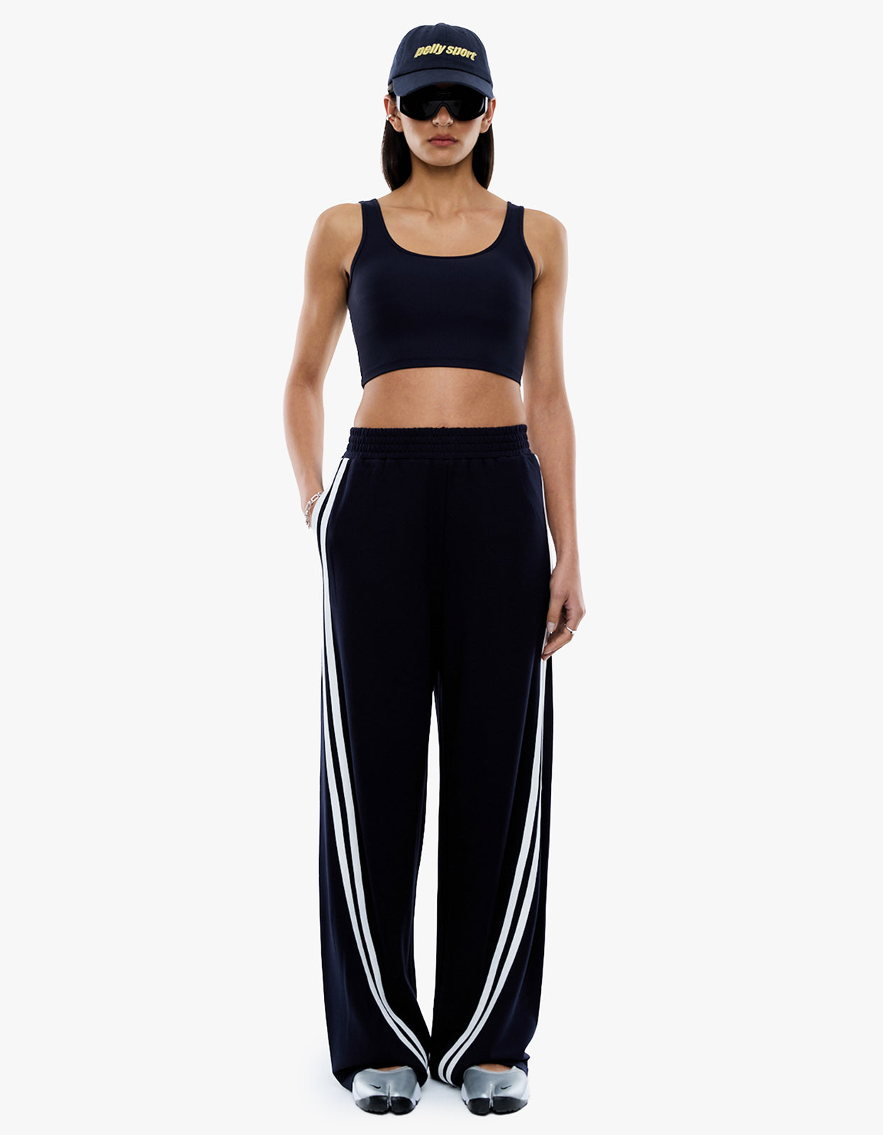 Valentina Stripe Pant - Navy