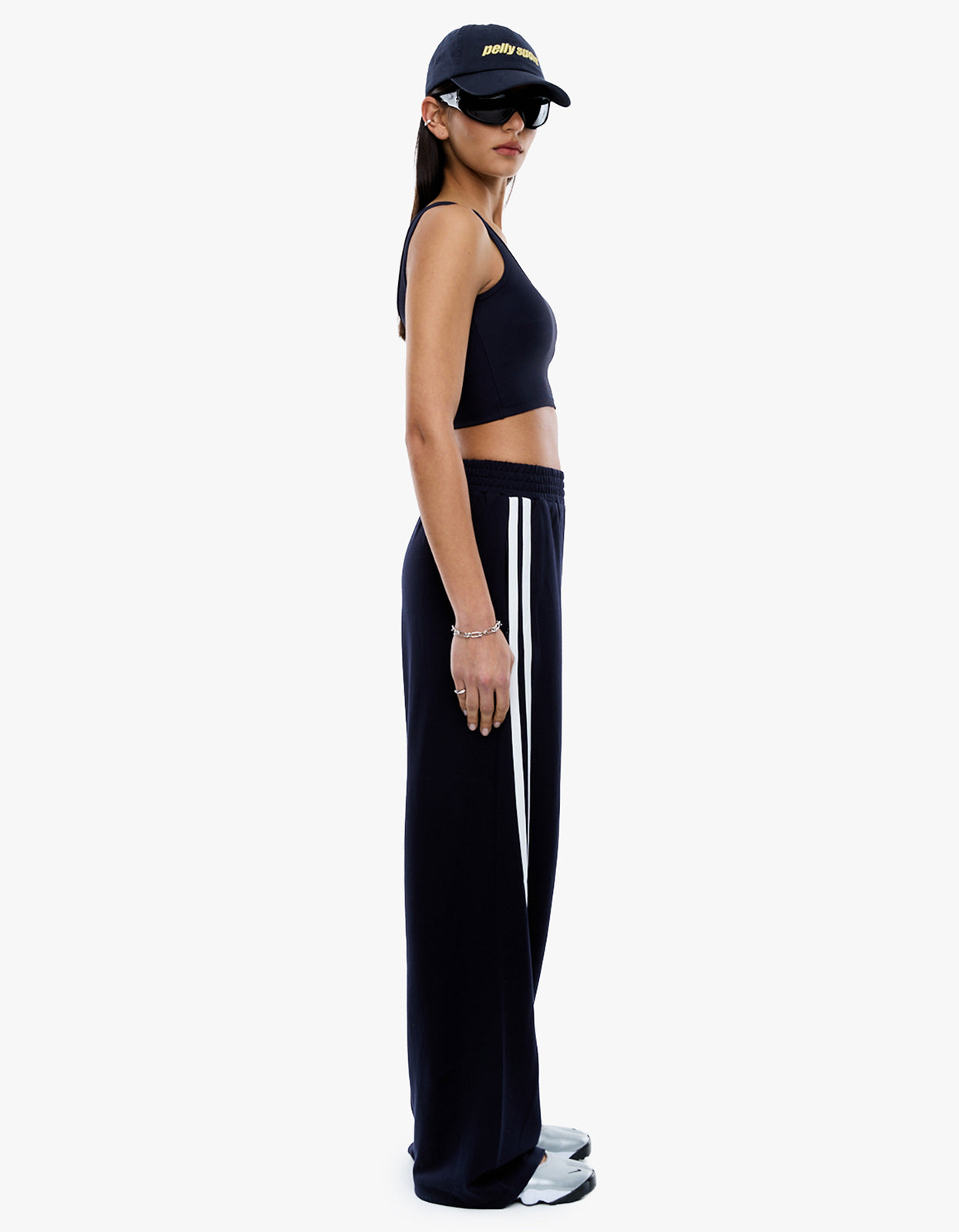Valentina Stripe Pant - Navy