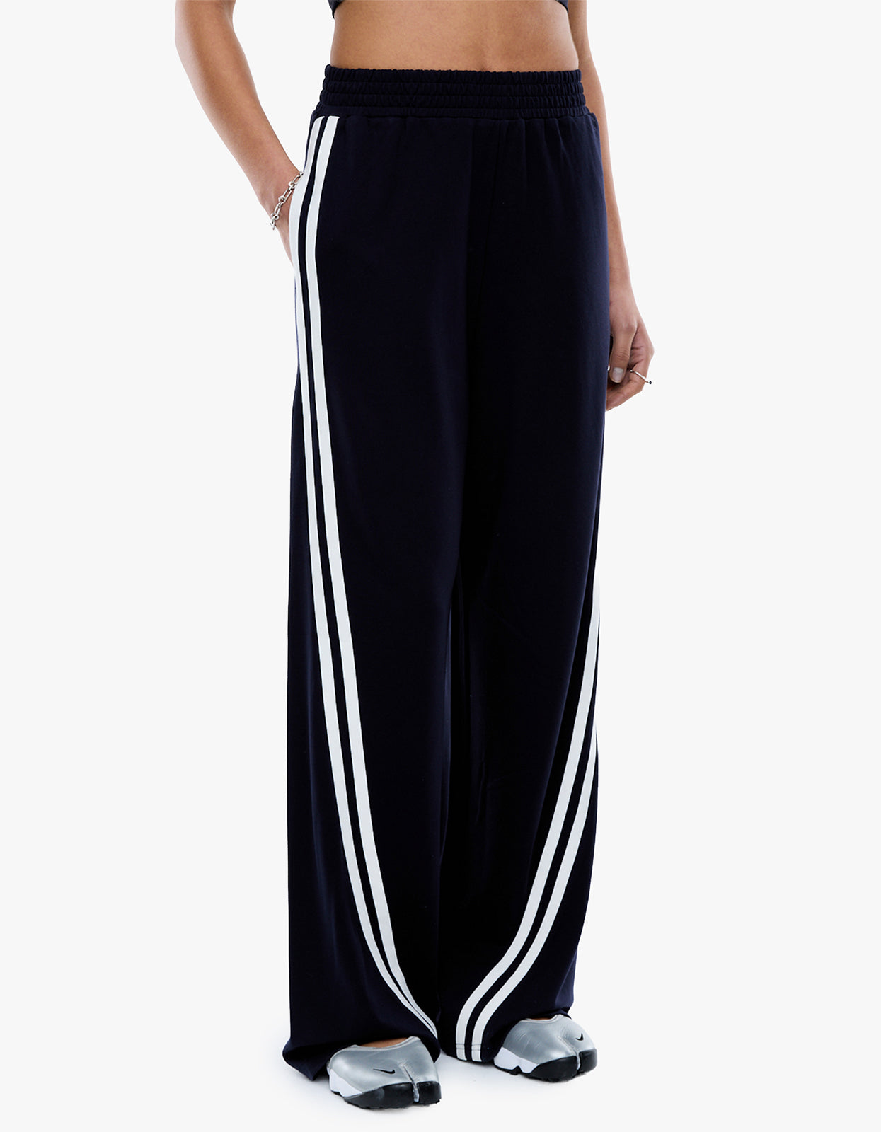 Valentina Stripe Pant - Navy
