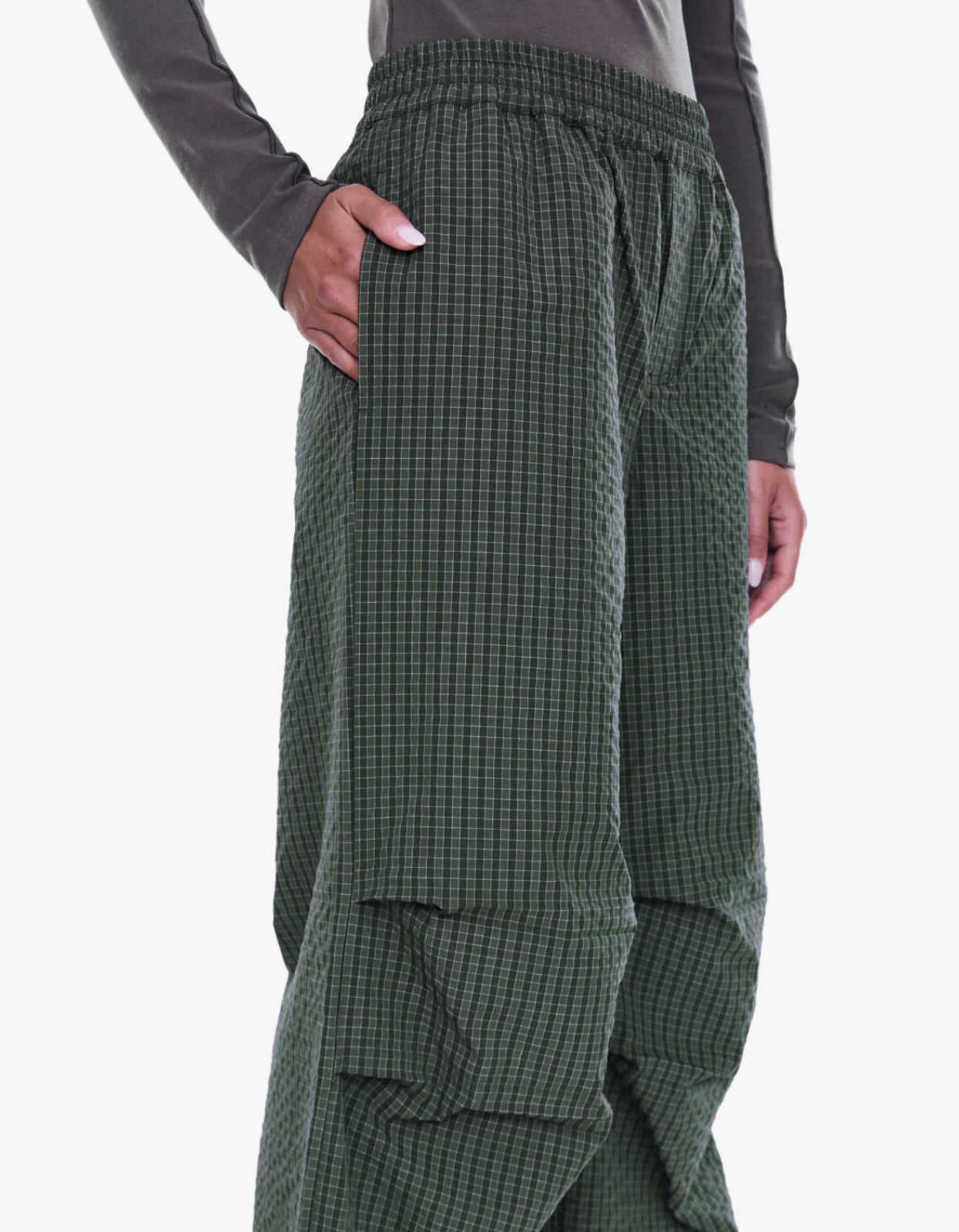 Fallon Relaxed Pant - Olive Check