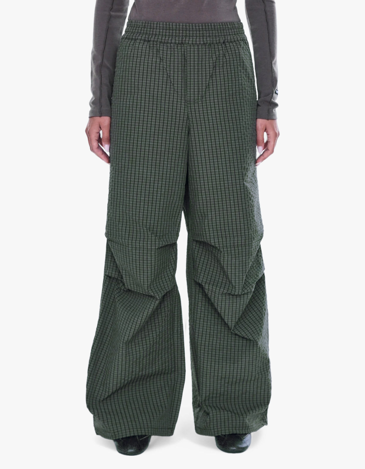 Fallon Relaxed Pant - Olive Check