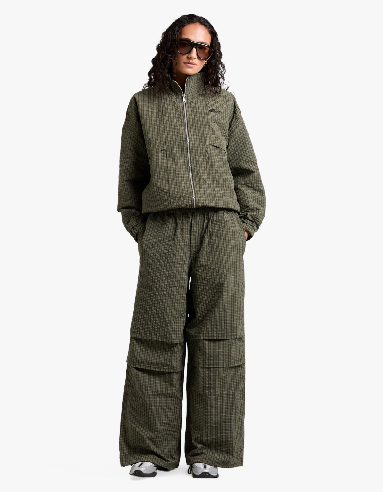 Fallon Relaxed Pant - Olive Check
