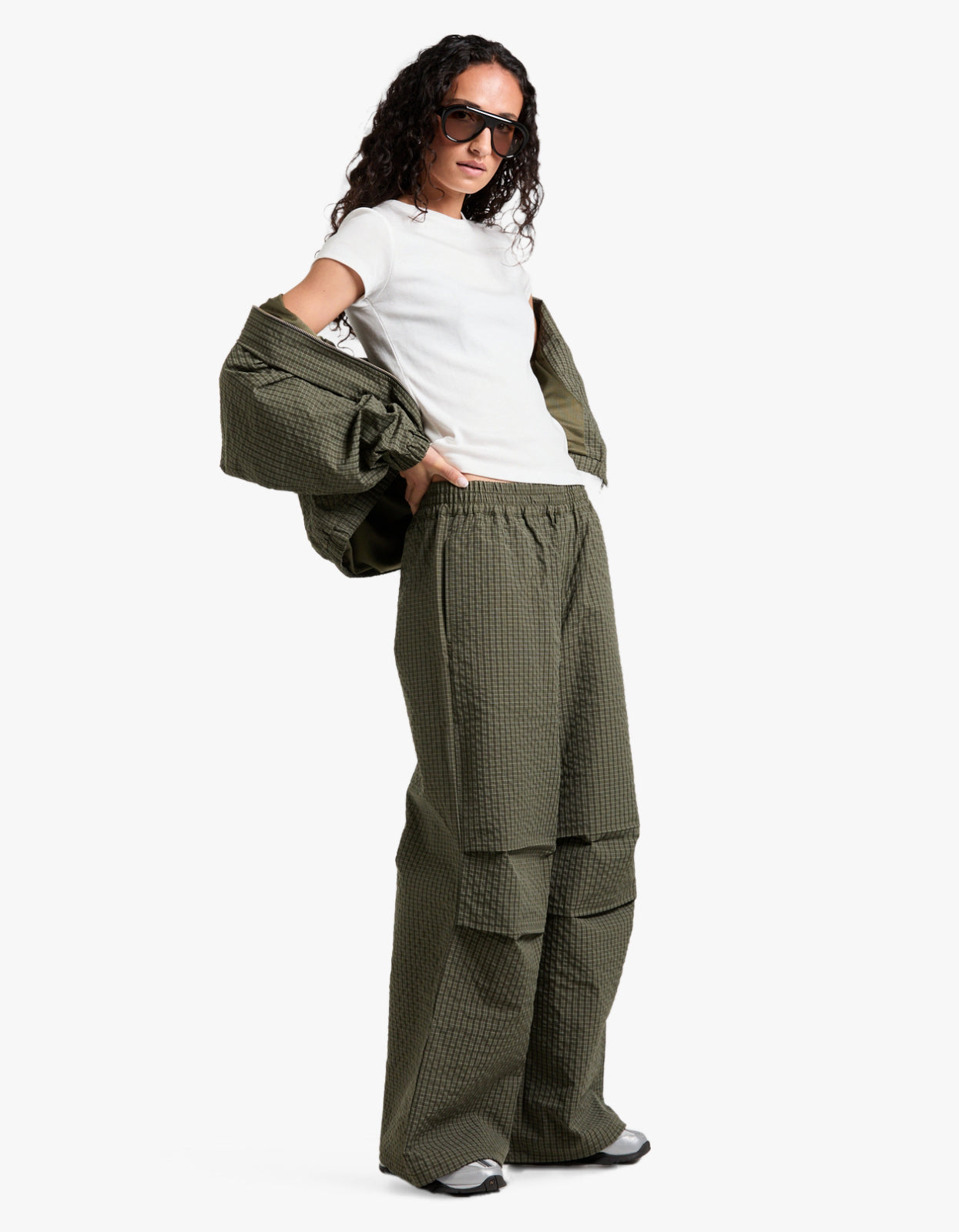 Fallon Relaxed Pant - Olive Check