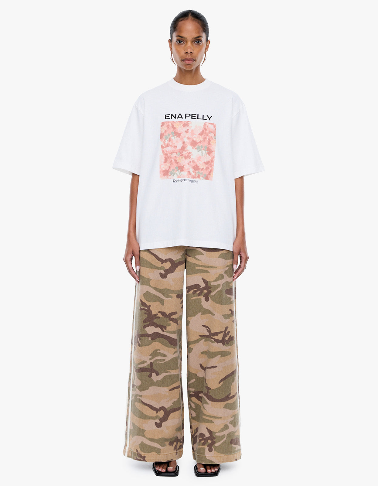 Tessa Wide Leg Pant - Desert Camo