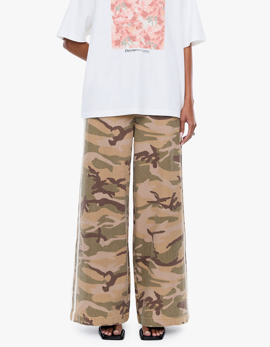 Tessa Wide Leg Pant - Desert Camo