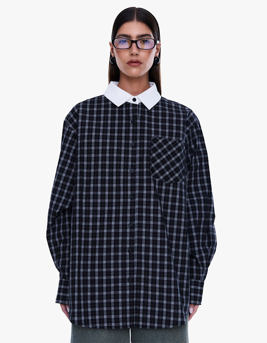 Louise Check Shirt - Black Check