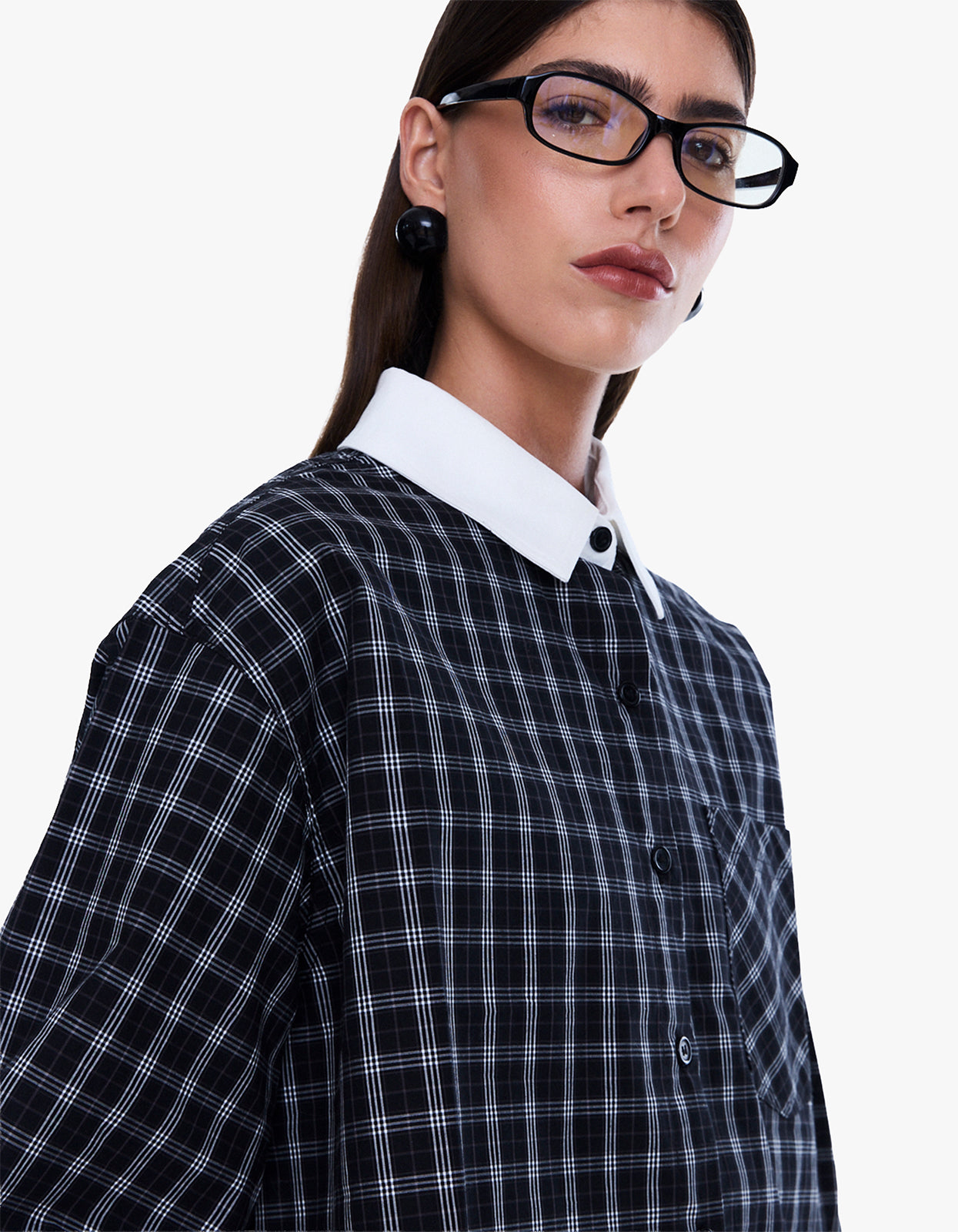 Louise Check Shirt - Black Check