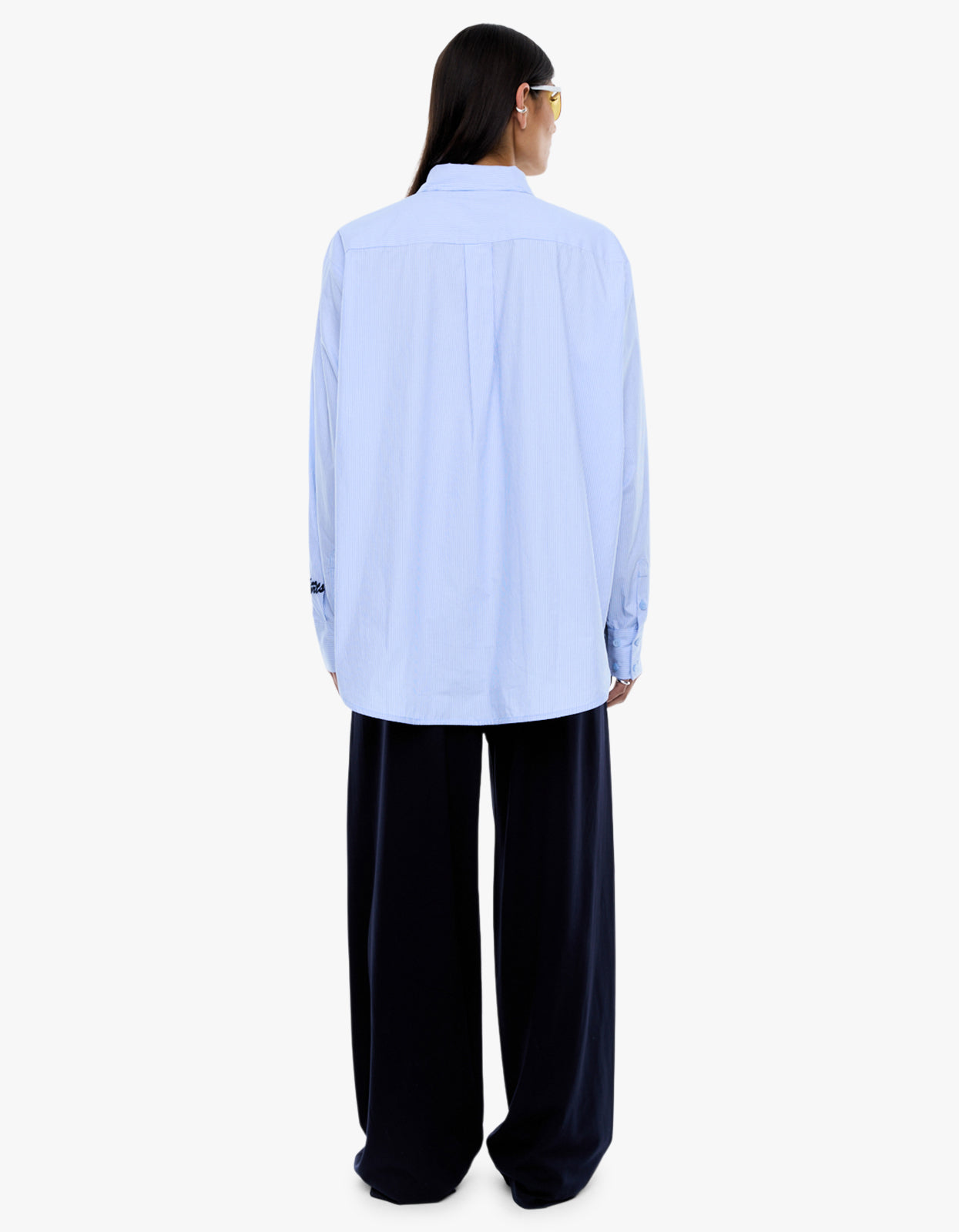 Ena Sports Shirt - Powder Blue Stripe